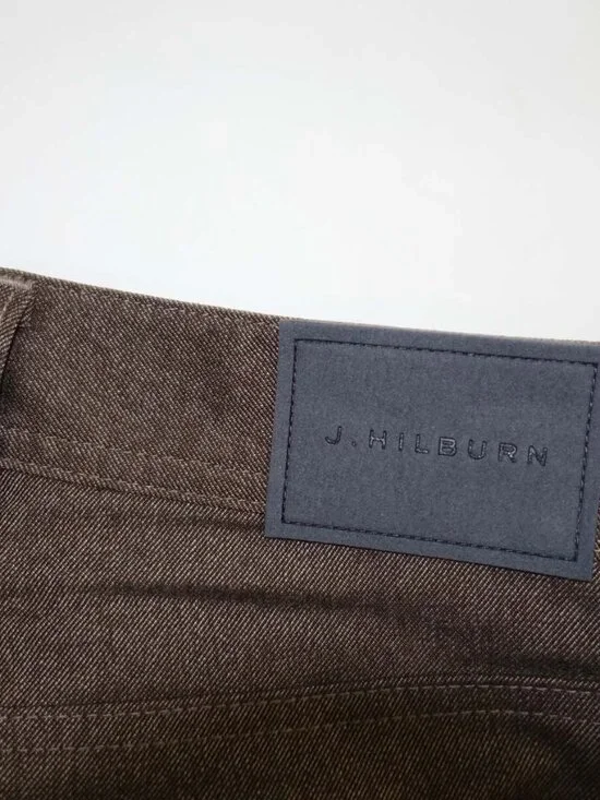 J. Hilburn Mens 5 Pocket Bestretch Slim Pants 31 x 30 NWT Brown Bespoke Low Rise - Picture 9 of 9